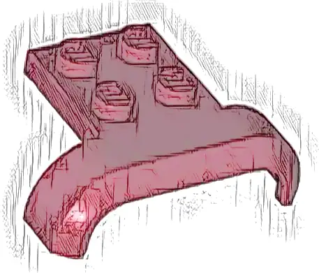 Vehicle, Mudguard 4 x 3 x 1 with Arch Curved