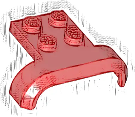 Vehicle, Mudguard 4 x 3 x 1 with Arch Curved