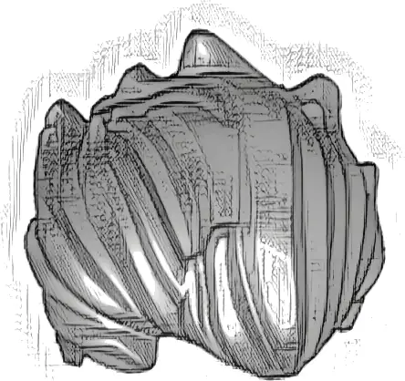 Minifigure, Hair Bushy Swept Back