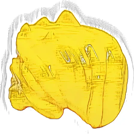 Minifigure, Hair Bushy Swept Back