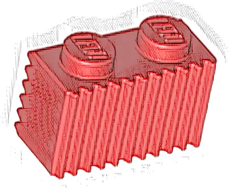 Brick, Modified 1 x 2 with Grille / Fluted Profile