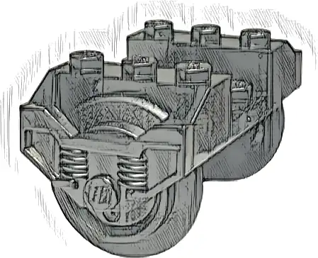 Train Wheel RC, Holder with 2 Black Train Wheel RC Train and Chrome Silver Train Wheel RC Train, Metal Axle (2878 / 57878 / x1687)