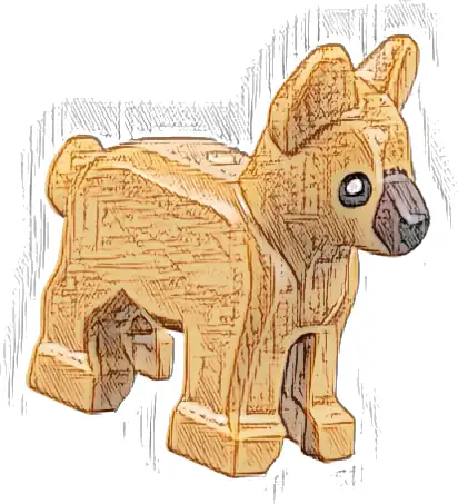 Dog, Alsatian / German Shepherd, Puppy with Dark Brown Muzzle, Black Eyes and Nose Pattern