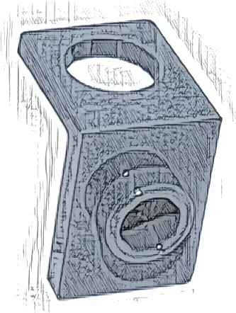 Minifigure Neck Bracket with Back Stud - Thick Back Wall