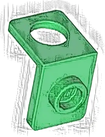 Minifigure Neck Bracket with Back Stud - Thick Back Wall