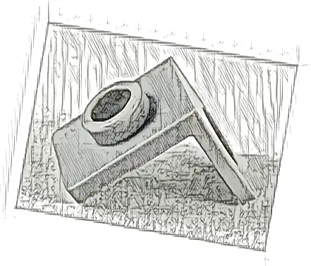 Minifigure Neck Bracket with Back Stud - Thick Back Wall