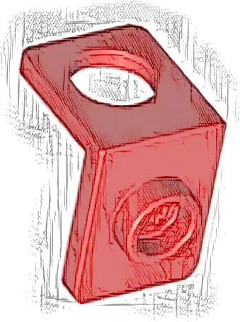 Minifigure Neck Bracket with Back Stud - Thick Back Wall