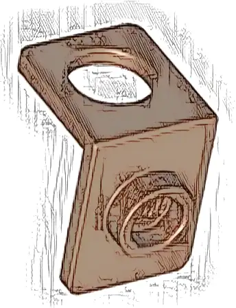 Minifigure Neck Bracket with Back Stud - Thick Back Wall