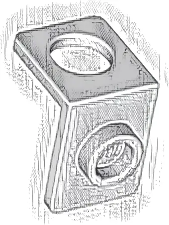 Minifigure Neck Bracket with Back Stud - Thick Back Wall