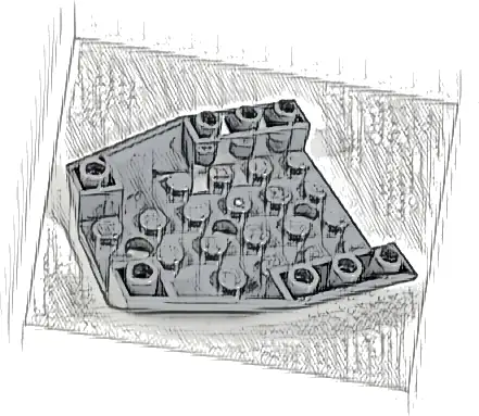 Wedge 6 x 6 Triple Inverted