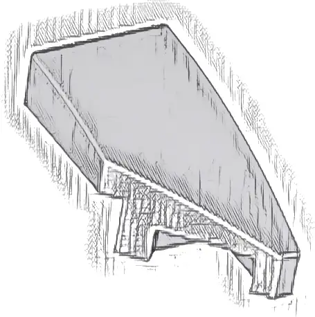 Wedge 2 x 1 x 2/3 Right