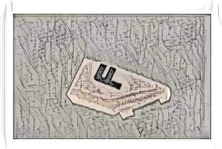 Wedge 2 x 1 x 2/3 Right with Black Letter F on White Background Pattern (Sticker) - Set 42096