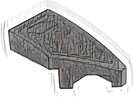 Wedge 2 x 1 x 2/3 Right with Dark Bluish Gray Air Intake Grille Pattern (Sticker) - Set 76909