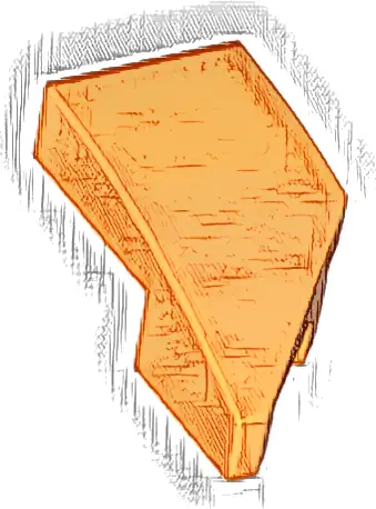 Wedge 2 x 1 x 2/3 Left