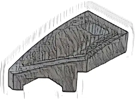 Wedge 2 x 1 x 2/3 Left with Dark Bluish Gray Air Intake Grille Pattern (Sticker) - Set 76909