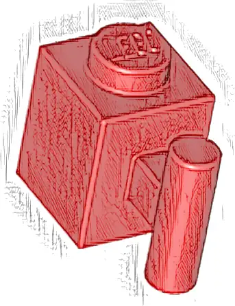 Brick, Modified 1 x 1 with Bar Handle