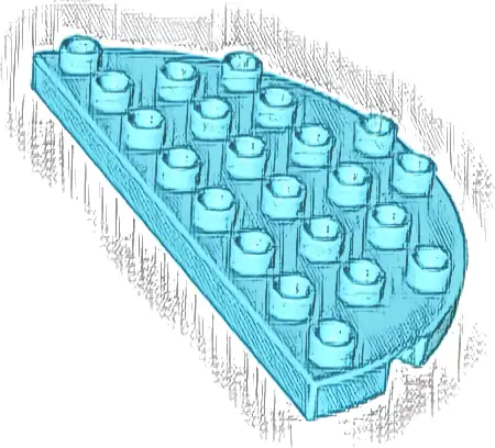 Duplo, Plate Round Corner 4 x 8 Double