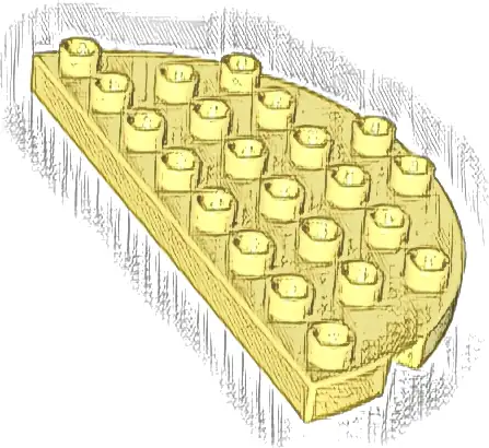 Duplo, Plate Round Corner 4 x 8 Double