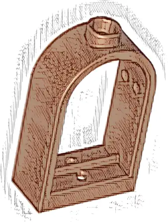 Window 1 x 2 x 2 2/3 with Rounded Top