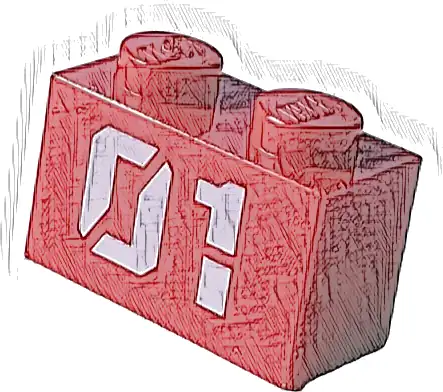 Brick 1 x 2 with White '01' Pattern