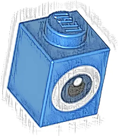 Brick 1 x 1 with Dark Blue and White Eye with Black Pupil Pattern (Super Mario Penguin)