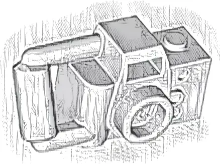 Minifigure, Utensil Camera Handheld Style with Extended Bar Handle