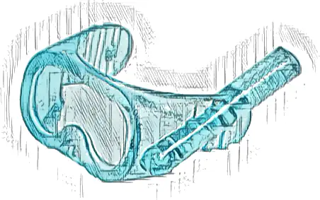 Minifigure, Visor Scuba Diver Mask