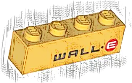 Brick 1 x 4 with WALL-E Logo Pattern (BrickHeadz WALL-E Abdomen)