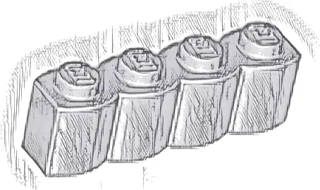 Brick, Modified 1 x 4 with Log Profile