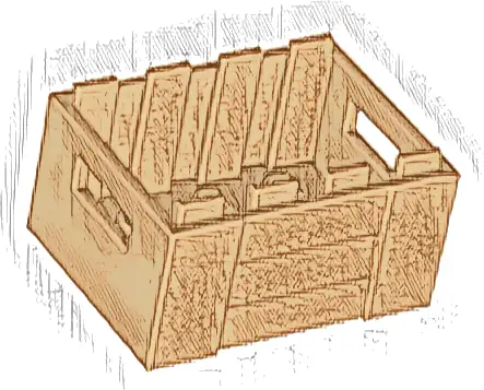 Container, Crate 3 x 4 x 1 2/3 with Handholds