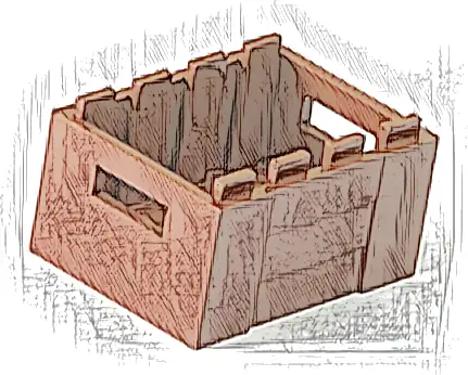 Container, Crate 3 x 4 x 1 2/3 with Handholds