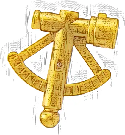 Minifigure, Utensil Sextant / Quadrant