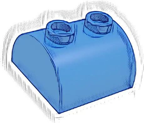 Slope, Curved 2 x 2 Double with 2 Hollow Studs