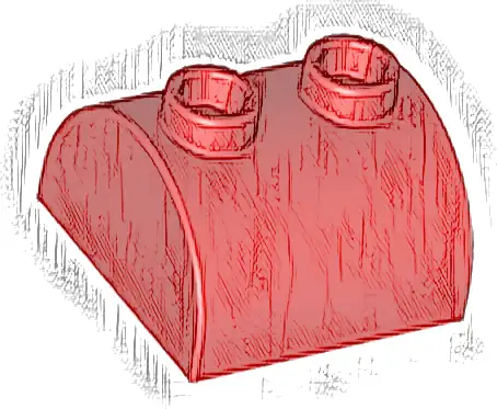 Slope, Curved 2 x 2 Double with 2 Hollow Studs