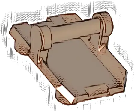 Plate, Modified 2 x 3 Inverted with 4 Studs and Bar Handle on Bottom (Rocker Plate)