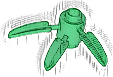 Plant Brick, Round 1 x 1 with 3 Bamboo Leaves