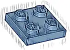 Część LEGO® 3022 Płytka 2 x 2