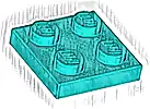 Część LEGO® 3022 Płytka 2 x 2