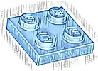 Część LEGO® 3022 Płytka 2 x 2