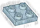 Część LEGO® 3022 Płytka 2 x 2