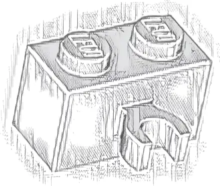 Brick, Modified 1 x 2 with Open O Clip Thick (Vertical Grip)