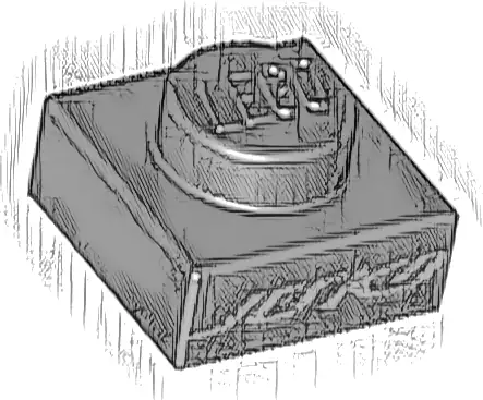 Plate 1 x 1 with Jesko Logo Pattern