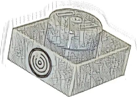 Plate 1 x 1 with Black and Silver Circle (Direction Indicator Light) Pattern