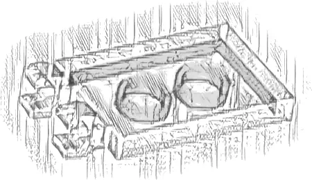 Tile, Modified 2 x 3 with 2 Open O Clips