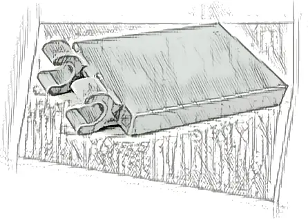 Tile, Modified 2 x 3 with 2 Open O Clips