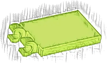 Tile, Modified 2 x 3 with 2 Open O Clips