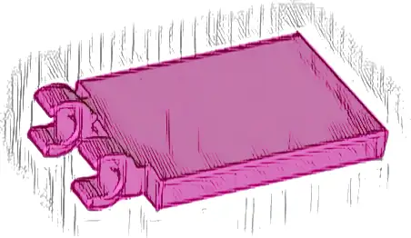 Tile, Modified 2 x 3 with 2 Open O Clips