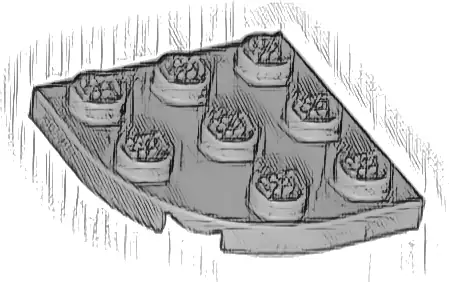 Plate, Round Corner 3 x 3