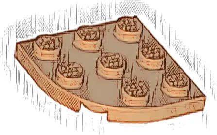 Plate, Round Corner 3 x 3