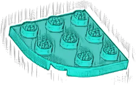 Plate, Round Corner 3 x 3